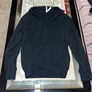 Aritzia The Group Babaton black waffle knit top